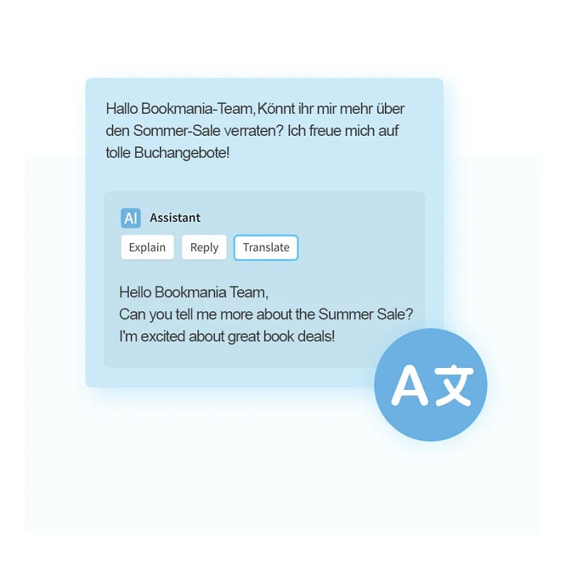 Wassenger’s AI can translate, rephrase and reply your customers’ messages so that you can understand their queries perfectly and communicate more fluently