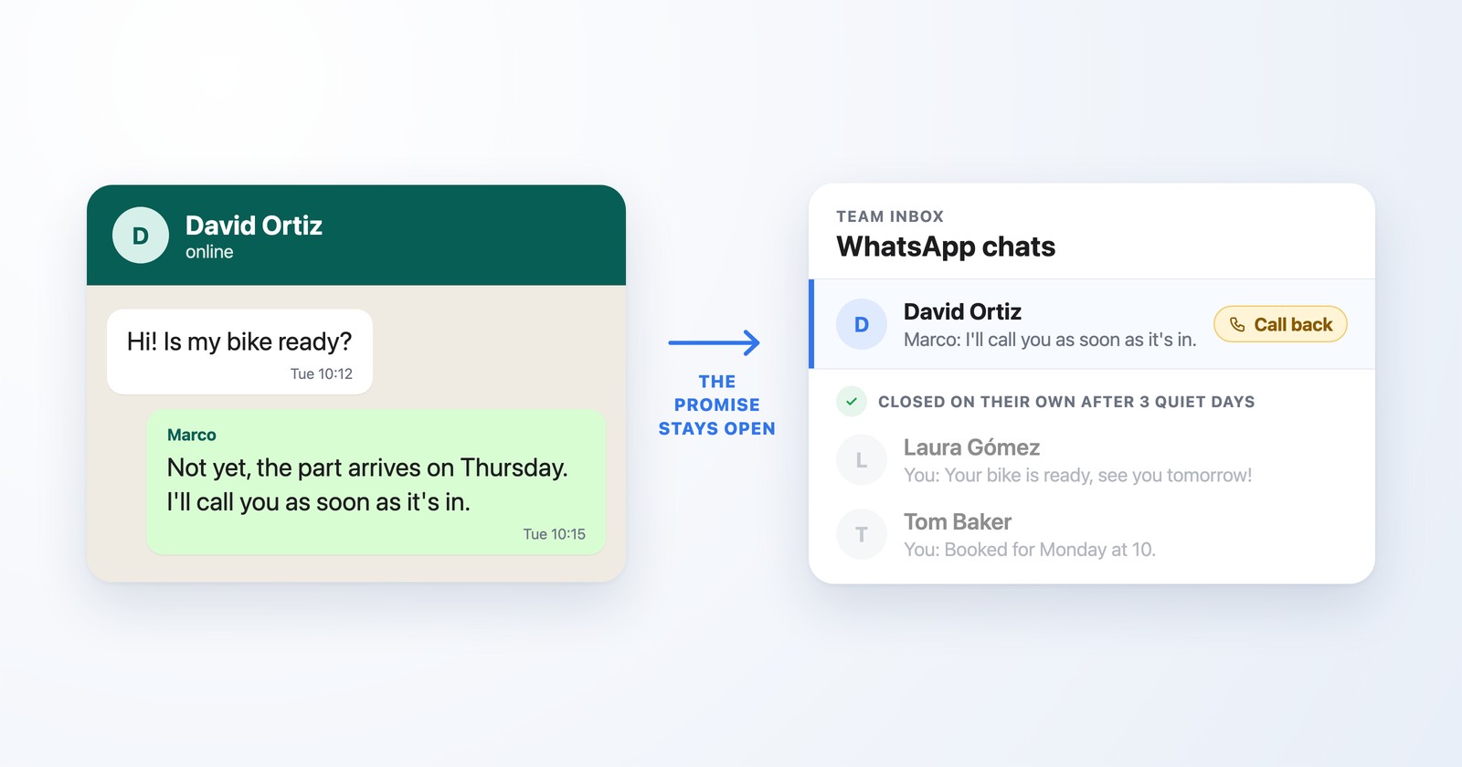 Clear old WhatsApp chats without forgetting to call back